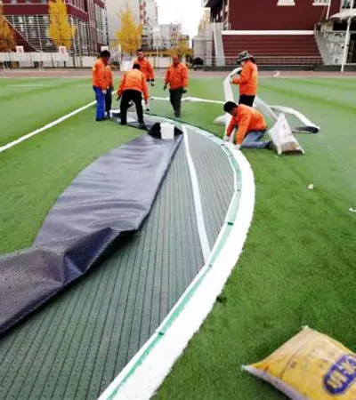 Relleno con arena de cuarzo y gránulos ecológicos